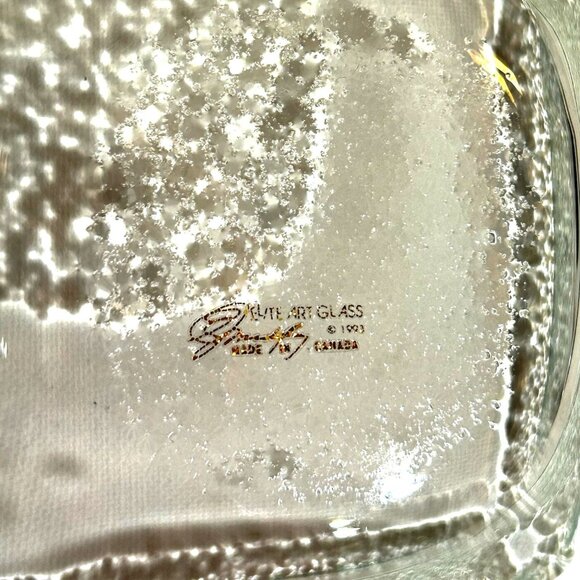Vintage Elite Art Glass Serving Tray/Dish Signed by E. Jane Midgley 1993 Canada - Picture 6 of 9